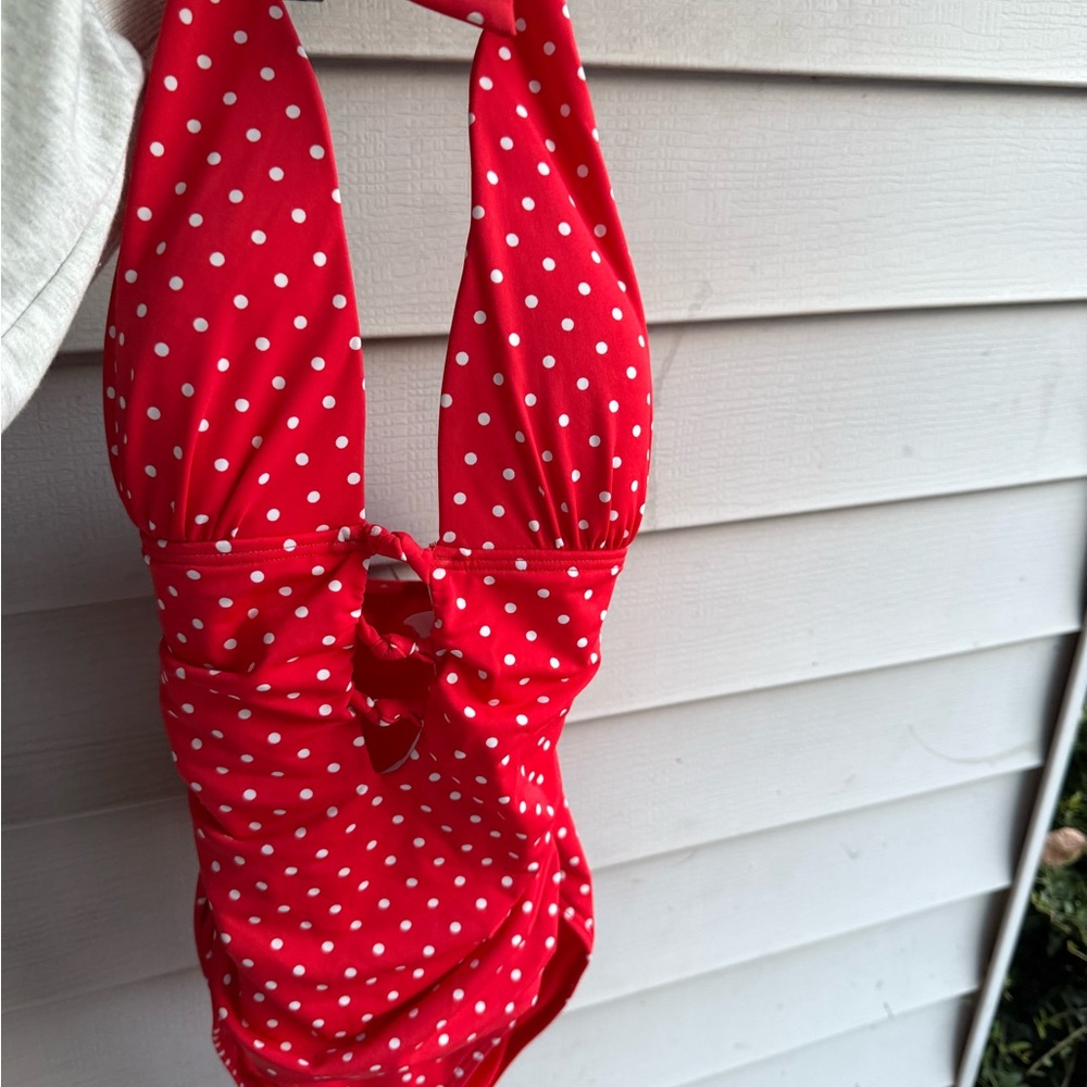 Like New Ralph Lauren Red Dot One-Piece Swimsuit - Picture 5 of 7